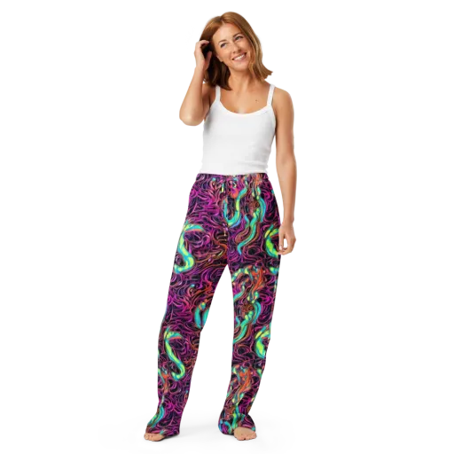 Neon Drizzle on a Women's Pajama Pants