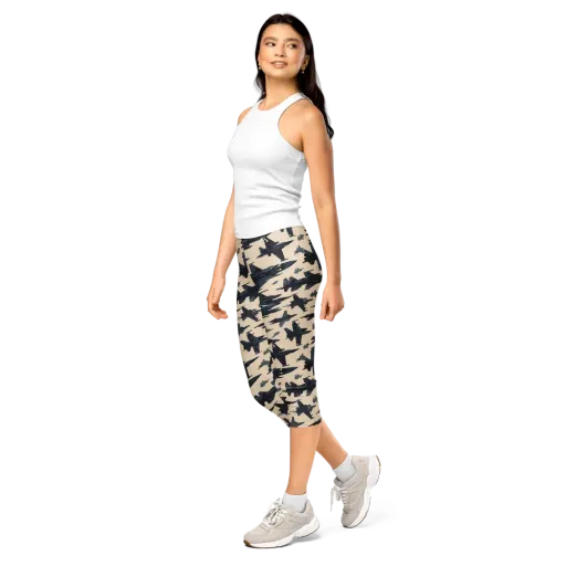 Jet Stream on a Capri Leggings