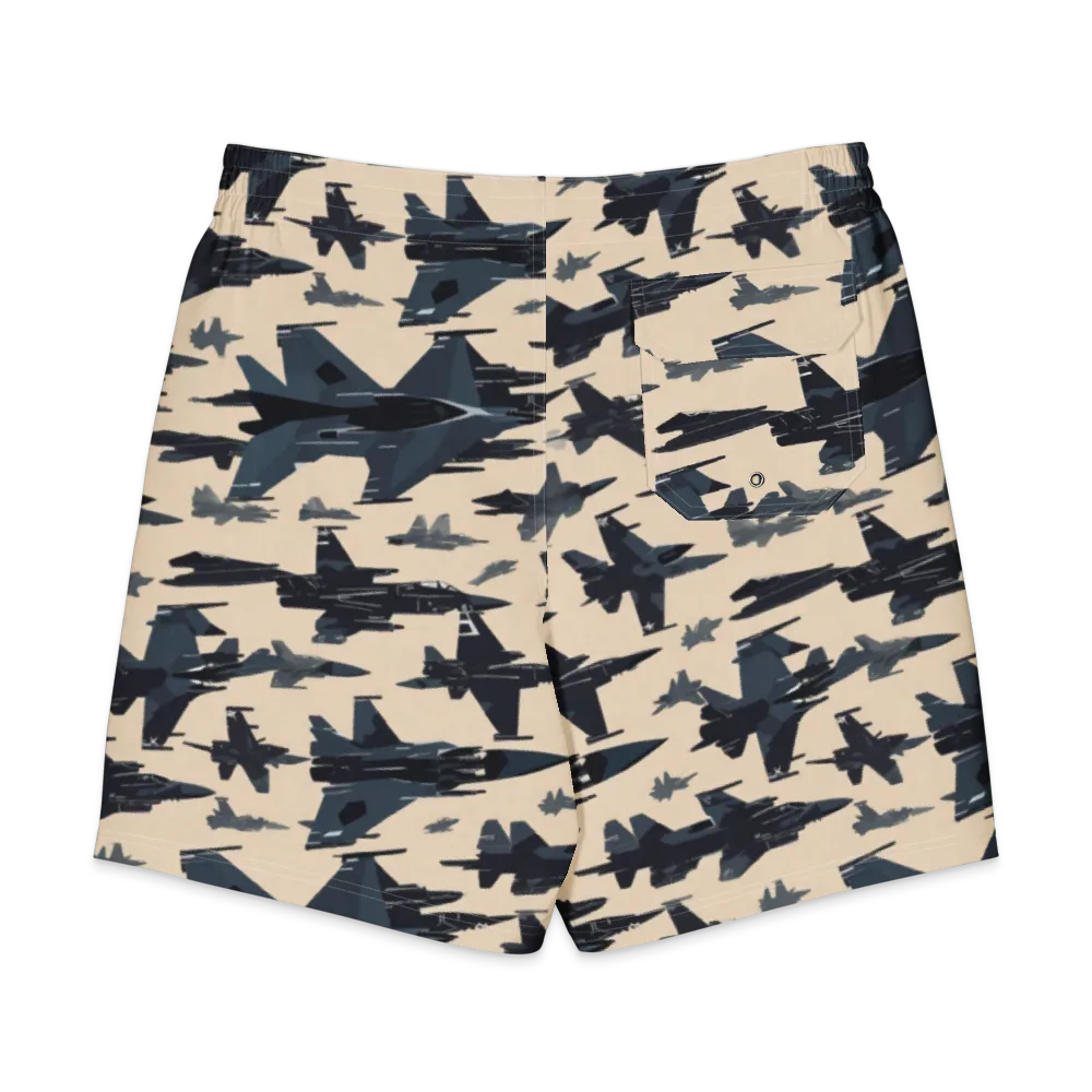 Jet Stream on Men's Board Shorts — Back