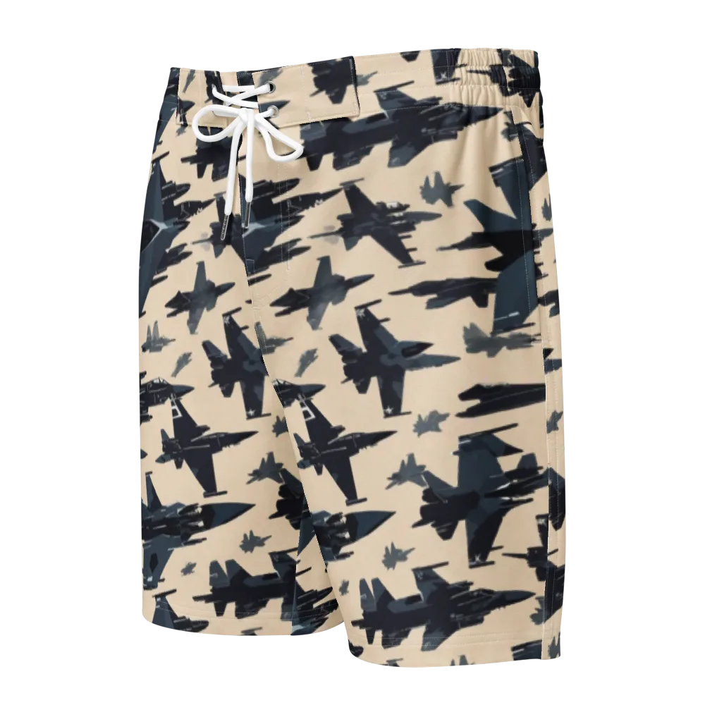 Jet Stream on Men's Board Shorts — Front