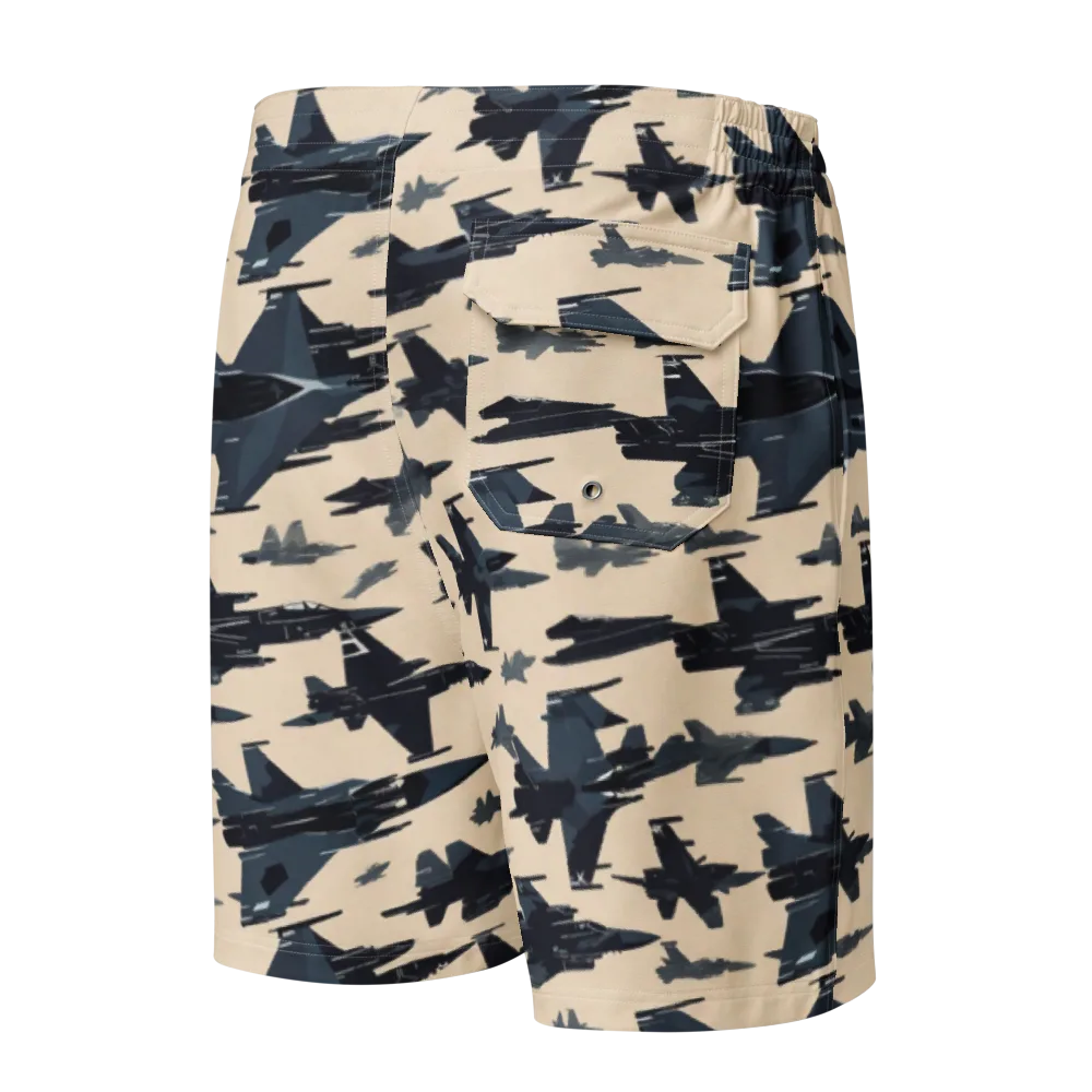 Jet Stream on Men's Board Shorts — Back