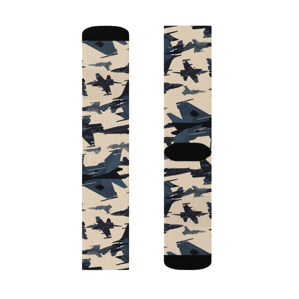 Jet Stream on Socks — Left Sock