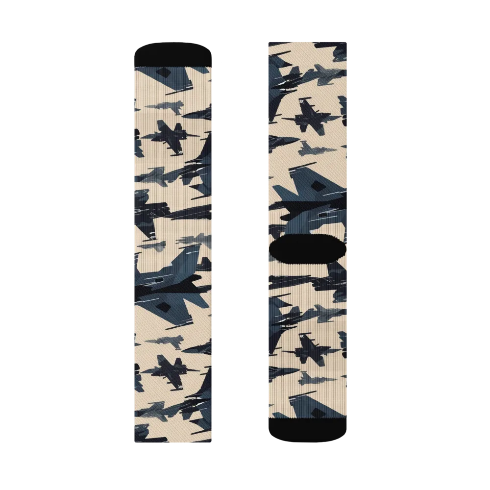 Jet Stream on Socks — Right Sock