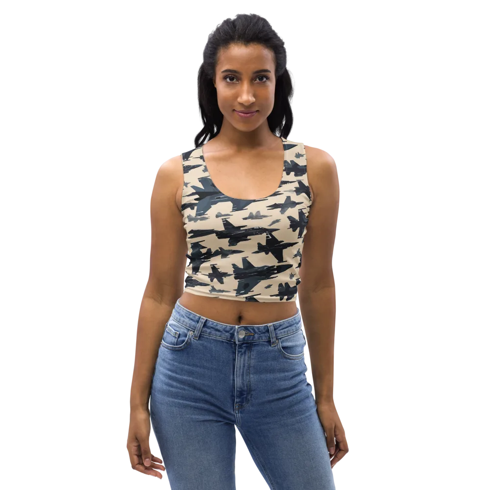 Jet Stream on Crop Top — Front