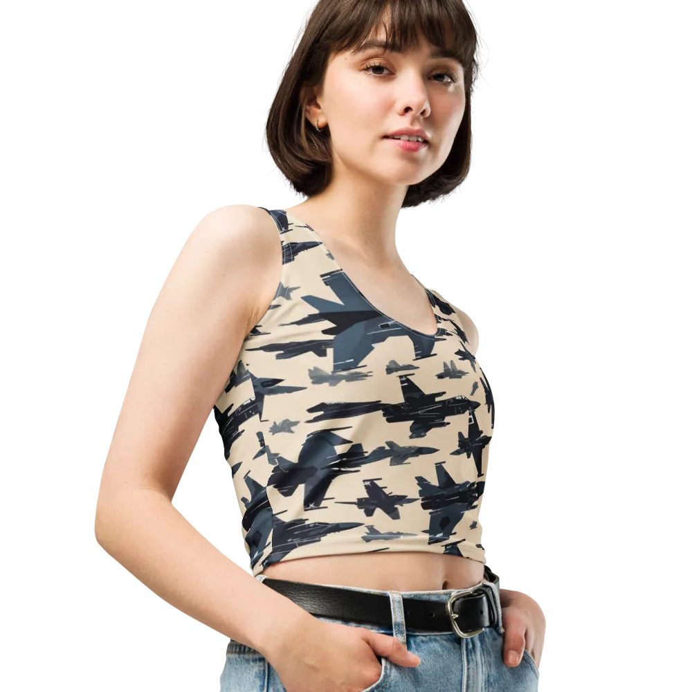 Jet Stream on Crop Top — Right Front