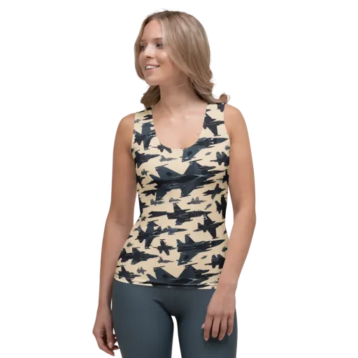 Jet Stream on a Women's Tank Top