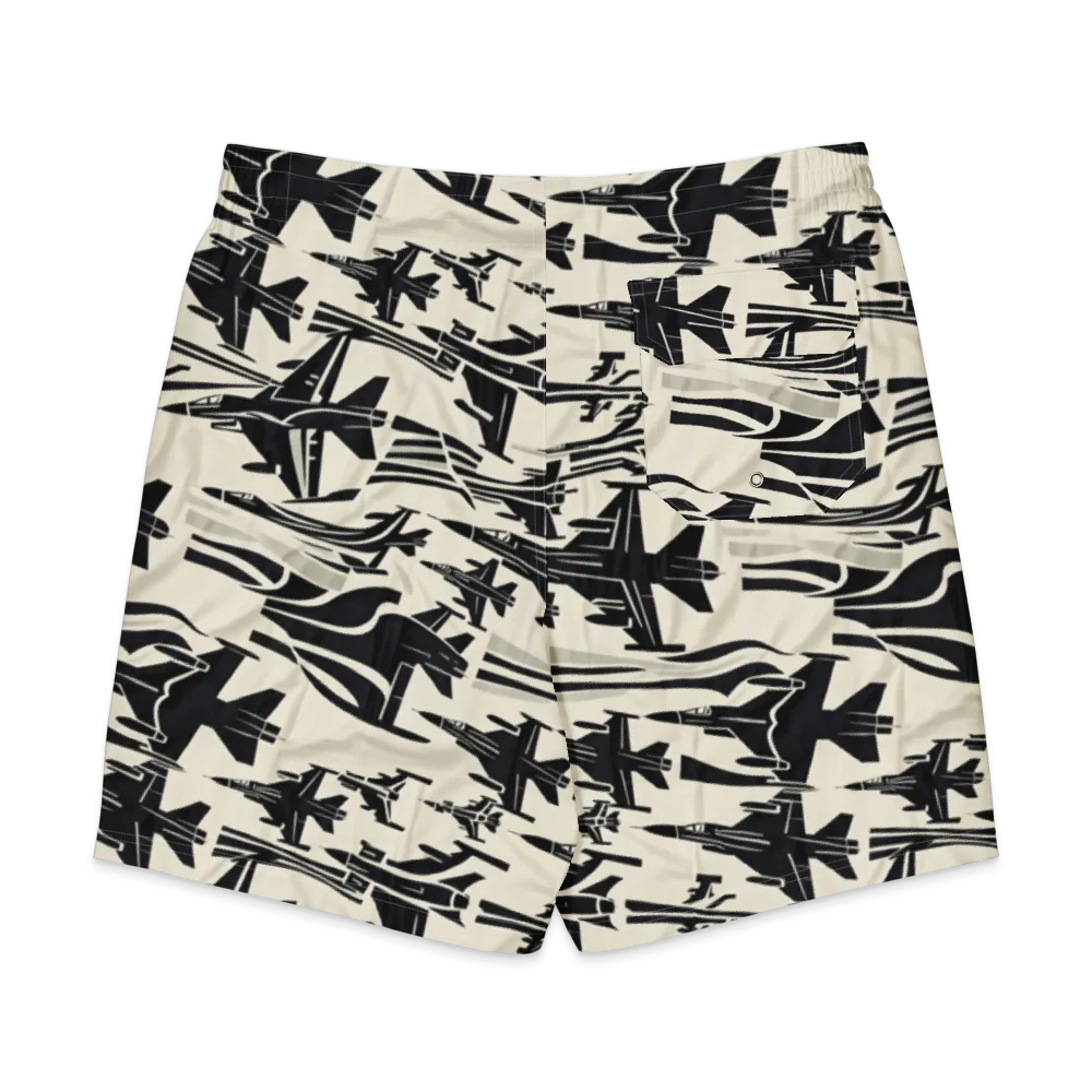 Runway Static on Men's Board Shorts — Back