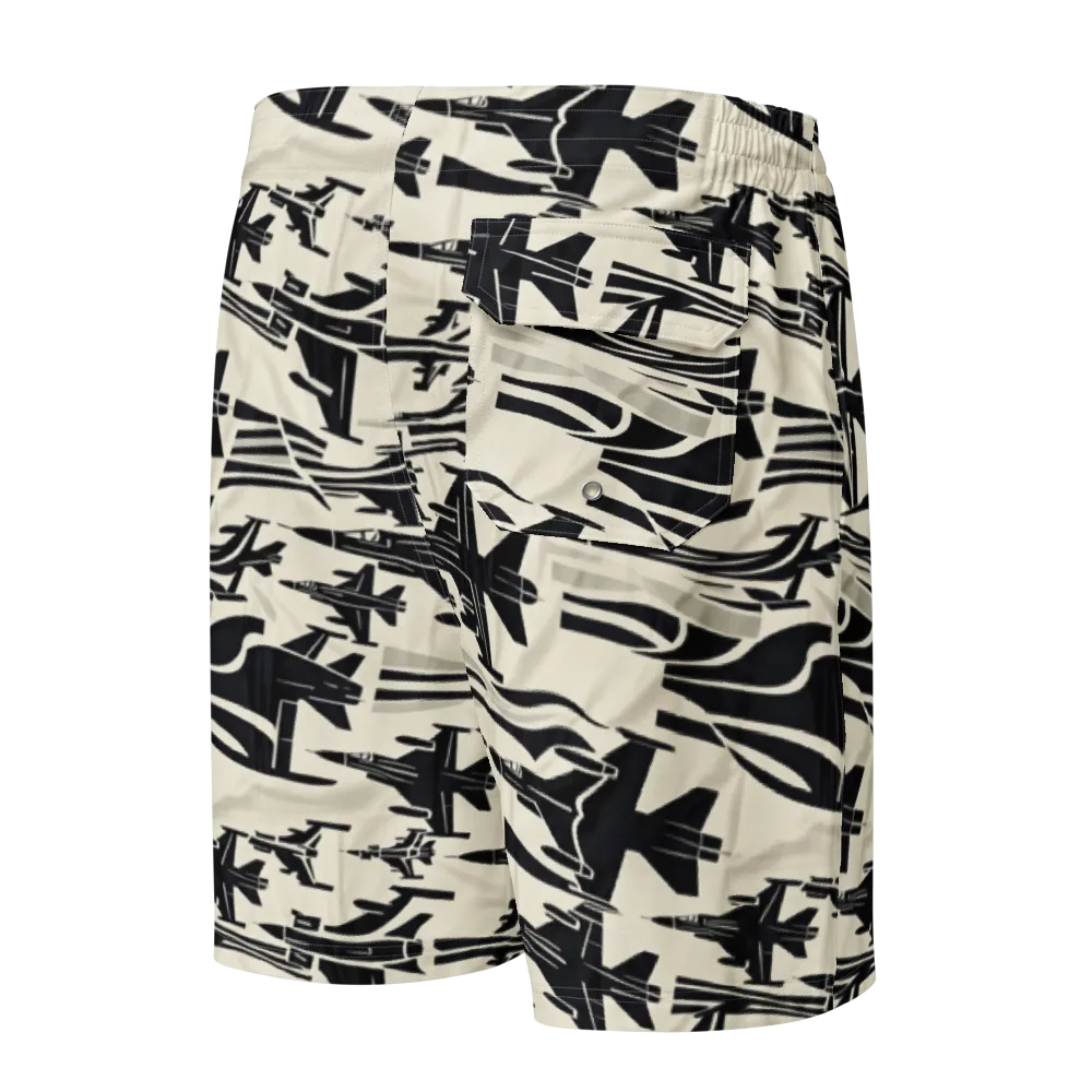 Runway Static on Men's Board Shorts — Back