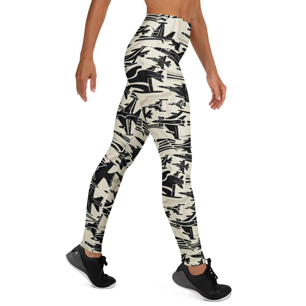 Runway Static on Yoga Leggings — Right