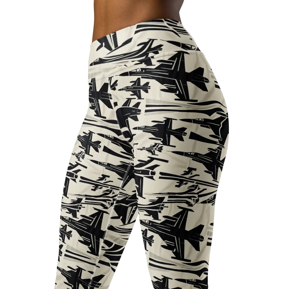 Runway Static on Yoga Leggings — Left Front
