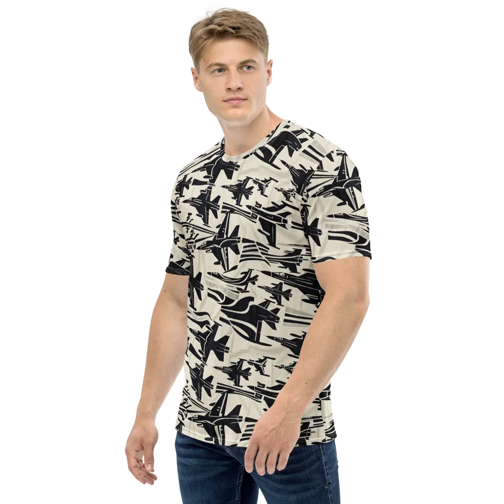 Runway Static on Men's Crew Neck T-Shirt — Left