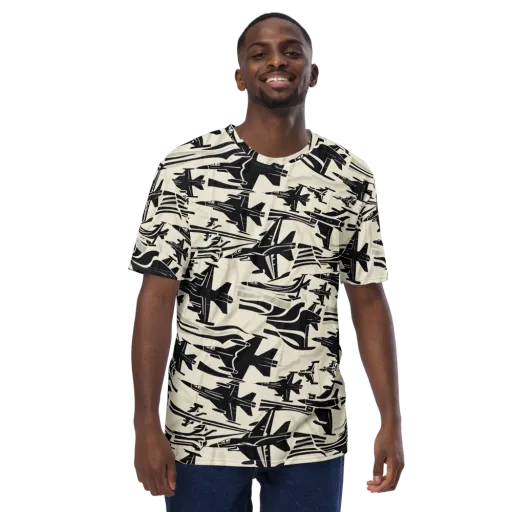 Runway Static on a Men's Crew Neck T-Shirt