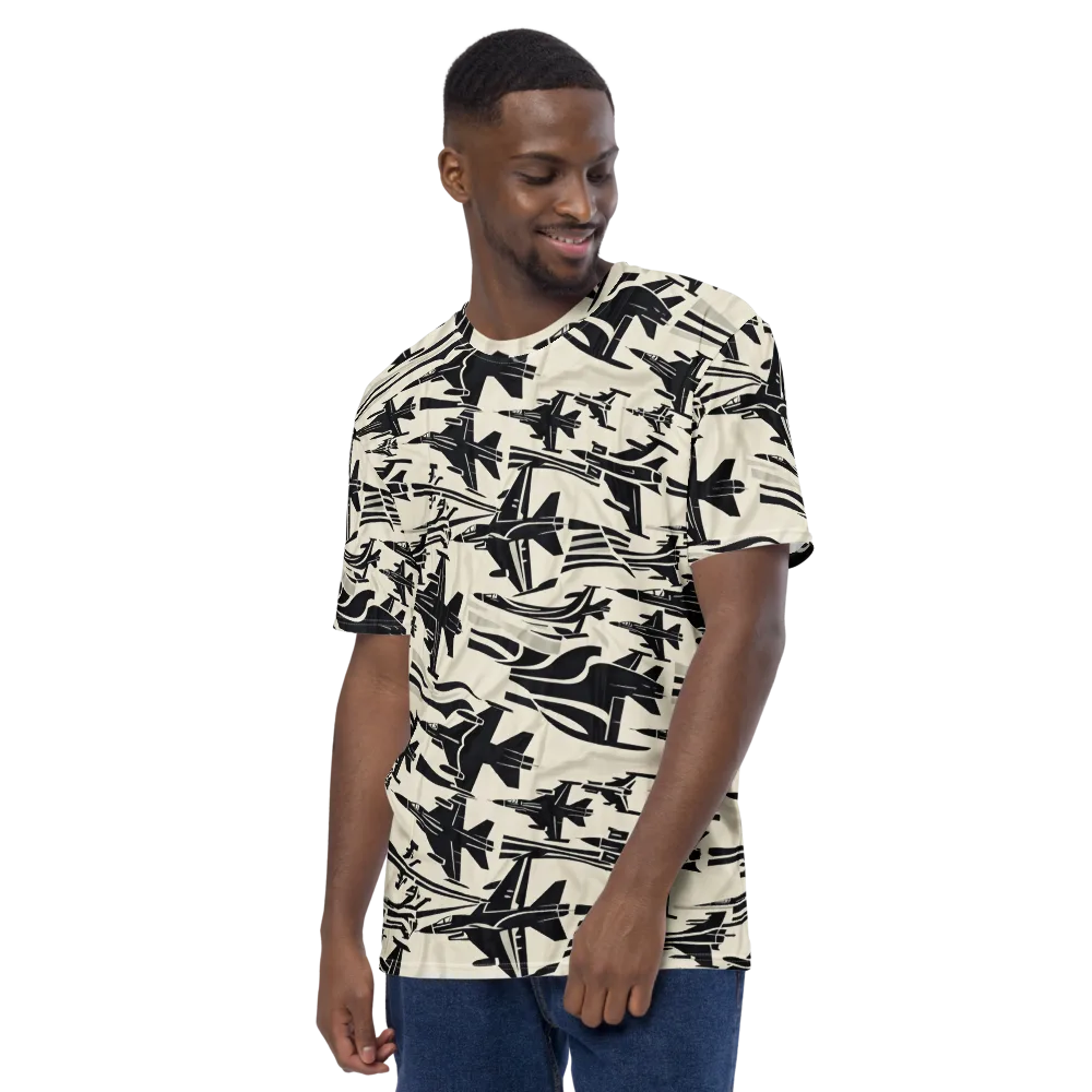 Runway Static on Men's Crew Neck T-Shirt — Left