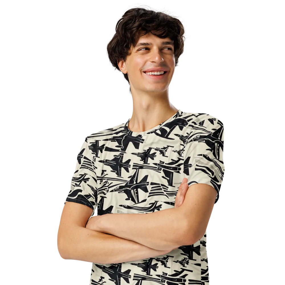 Runway Static on Men's Crew Neck T-Shirt — Left Front
