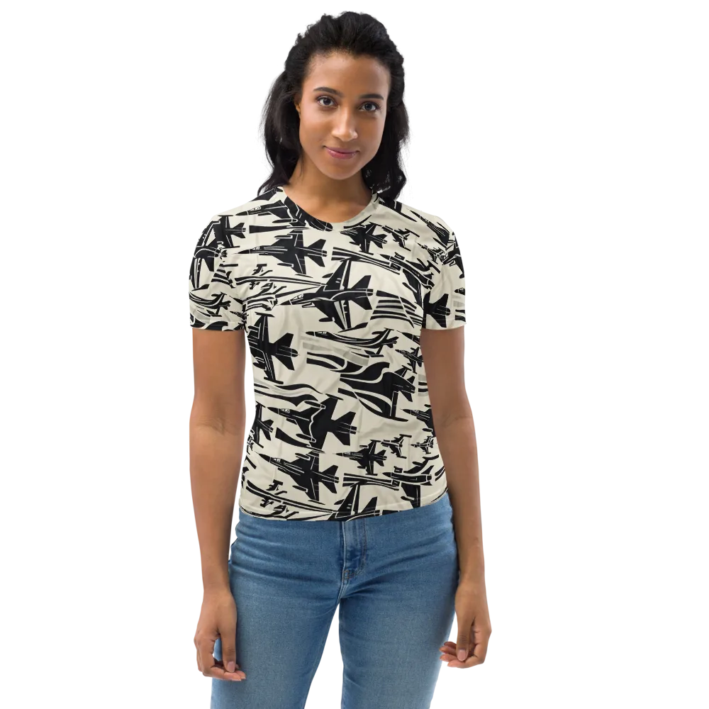 Runway Static on Women's Crew Neck T-Shirt — Front