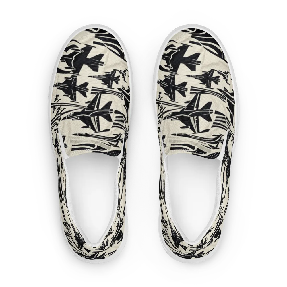 Runway Static on Women's Slip-On Canvas Shoes — Front