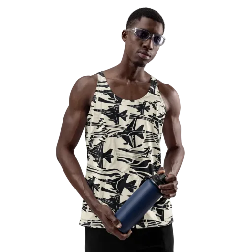 Runway Static on a Men's Tank Top