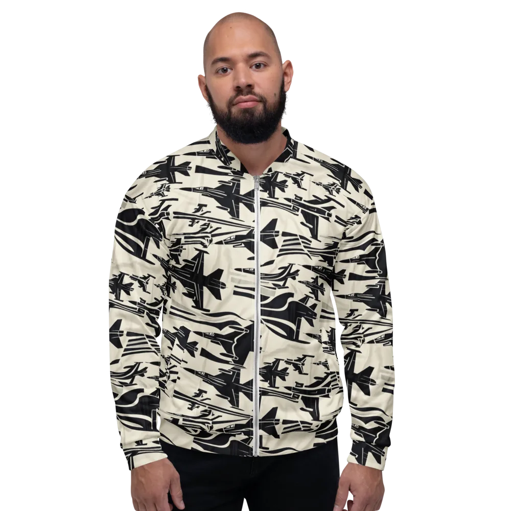 Runway Static on Bomber Jacket — Front