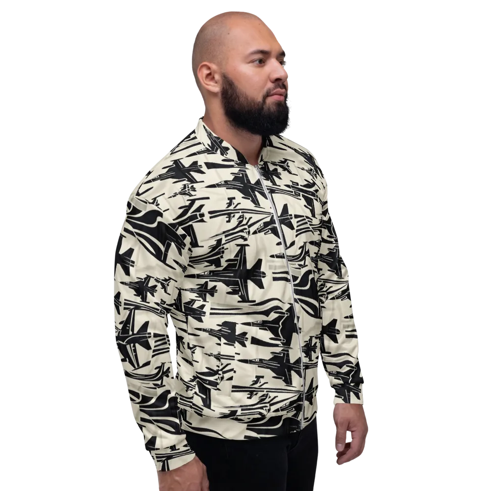 Runway Static on Bomber Jacket — Right