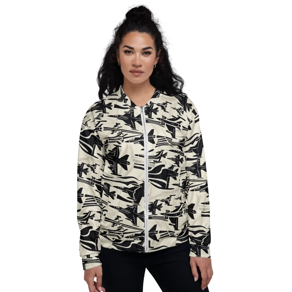 Runway Static on Bomber Jacket — Front