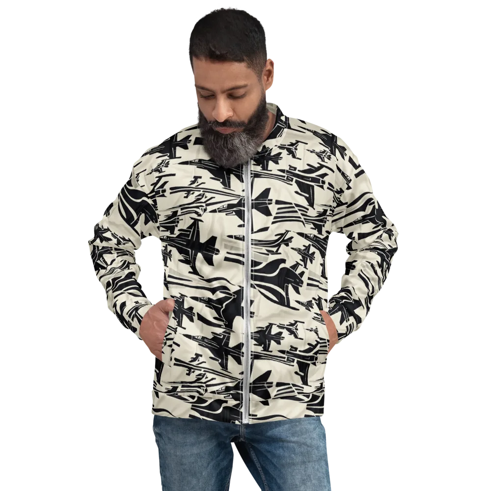 Runway Static on Bomber Jacket — Front
