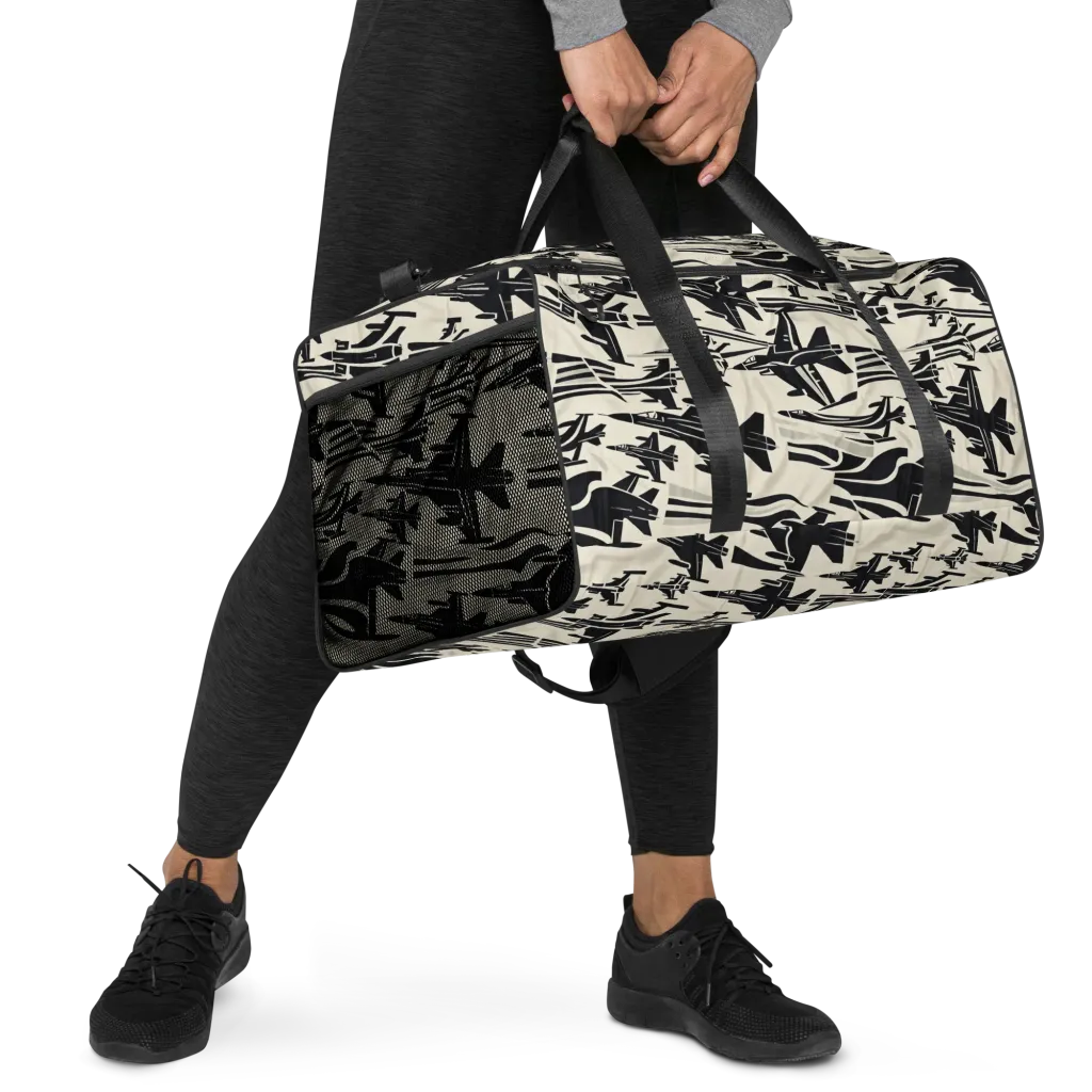 Runway Static on Duffle Bag — Right Front