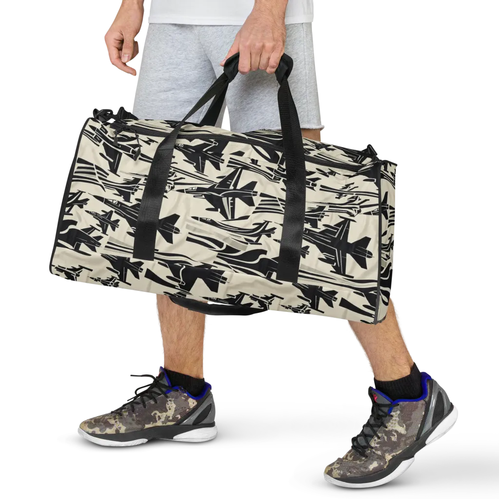 Runway Static on Duffle Bag — Front