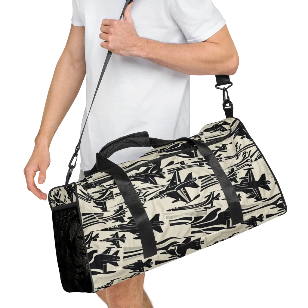 Runway Static on Duffle Bag — Right Front