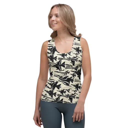 Runway Static on a Women's Tank Top
