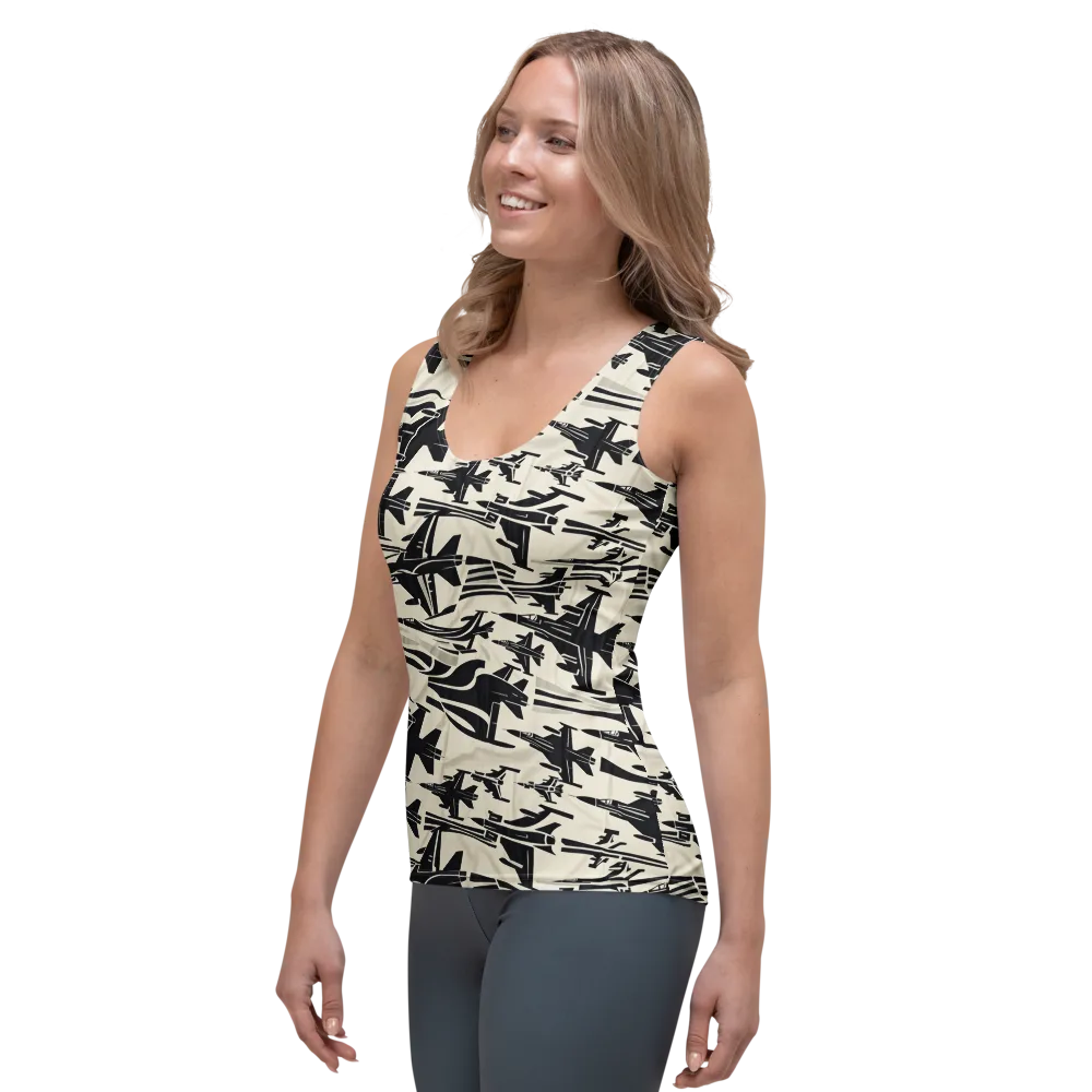 Runway Static on Women's Tank Top — Left Front