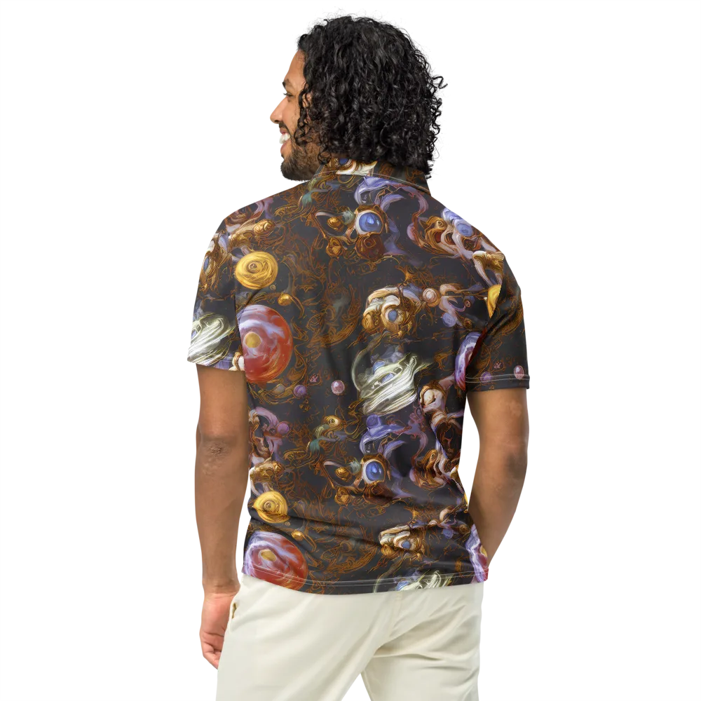 Bloemaert's Galaxy on Men's Slim Fit Polo Shirt — Back
