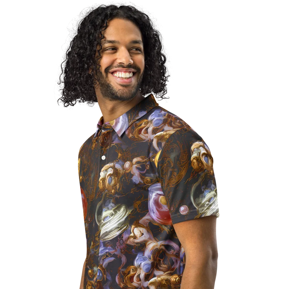 Bloemaert's Galaxy on Men's Slim Fit Polo Shirt — Left Front