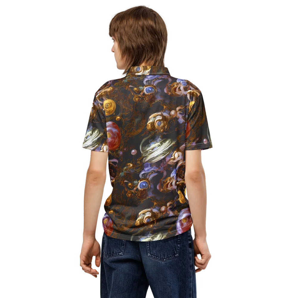 Bloemaert's Galaxy on Men's Slim Fit Polo Shirt — Back