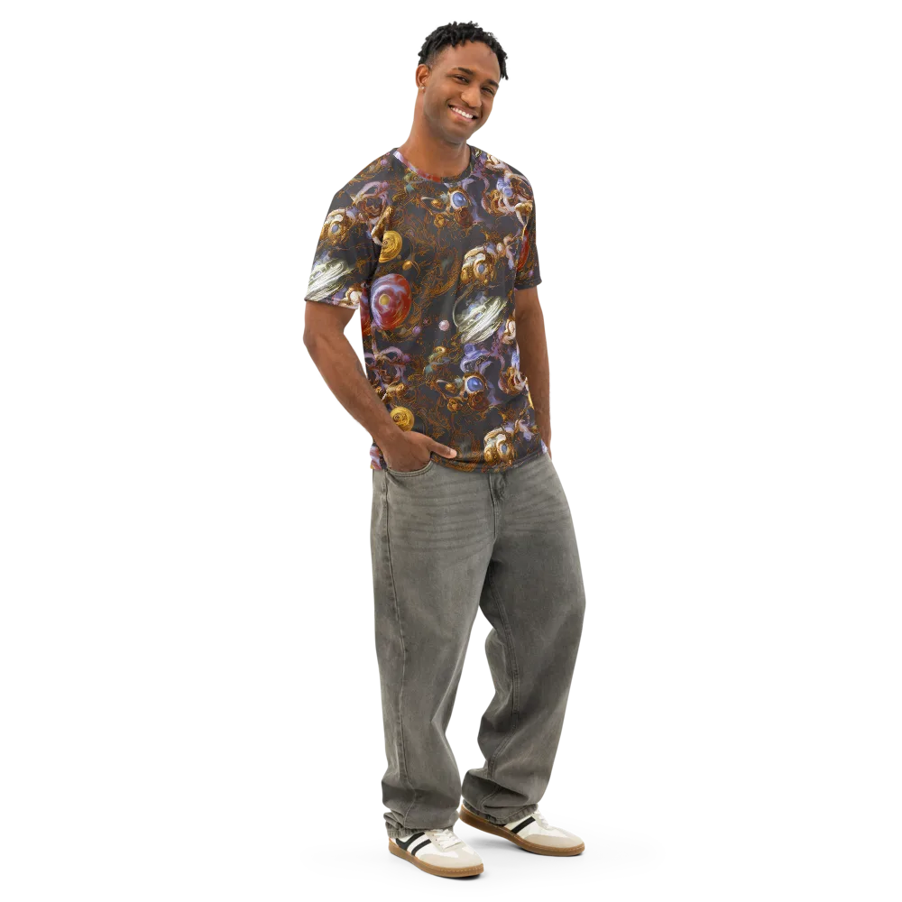Bloemaert's Galaxy on Men's Cotton Crew Neck T-Shirt — Right Front