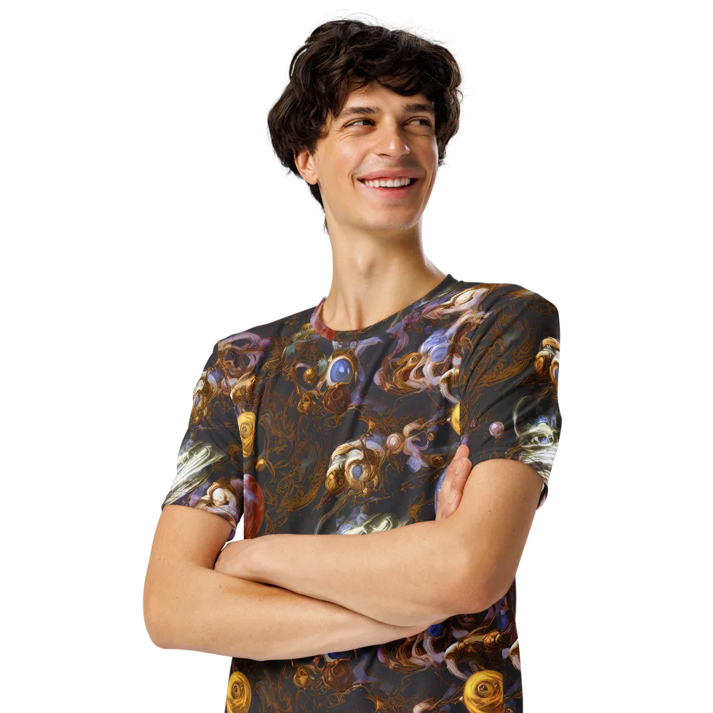 Bloemaert's Galaxy on Men's Crew Neck T-Shirt — Left Front