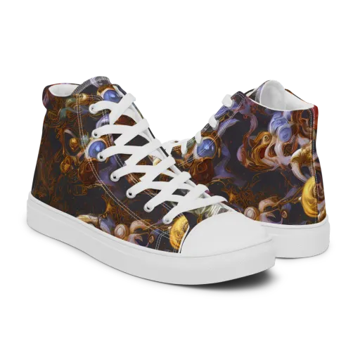 Bloemaert's Galaxy on a Men's High Top Canvas Shoes