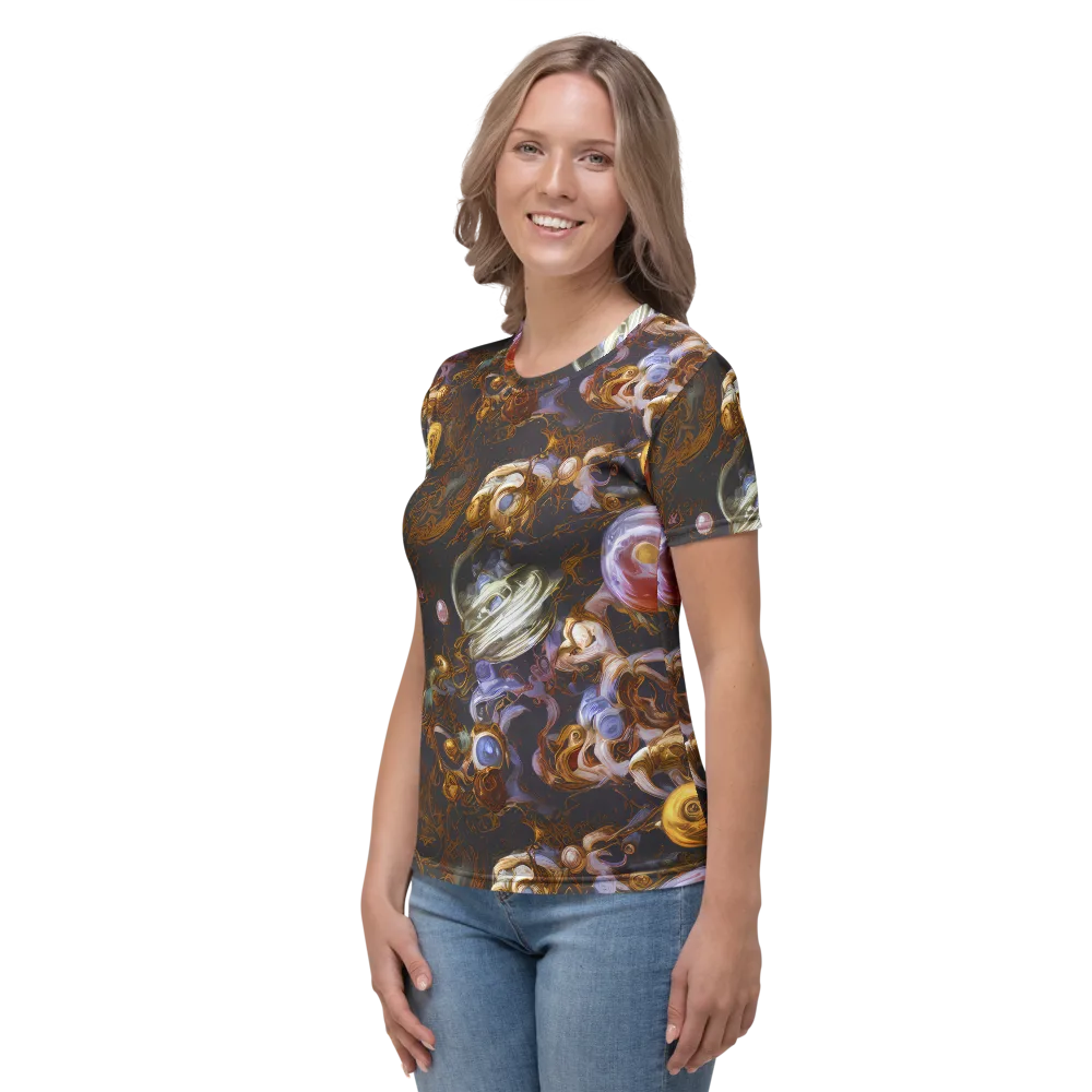 Bloemaert's Galaxy on Women's Crew Neck T-Shirt — Left