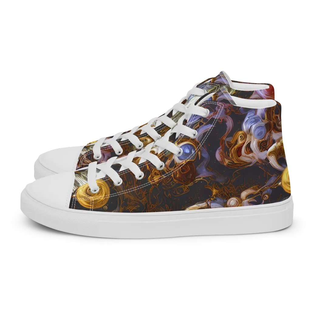 Bloemaert's Galaxy on Women's High Top Canvas Shoes — Left
