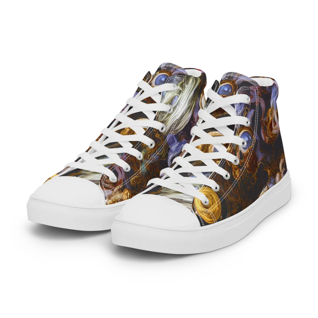 Bloemaert's Galaxy on Women's High Top Canvas Shoes — Left Front