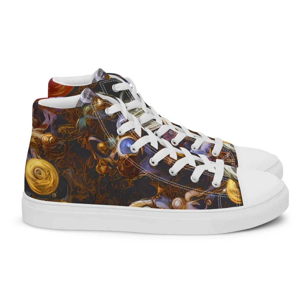 Bloemaert's Galaxy on Women's High Top Canvas Shoes — Right
