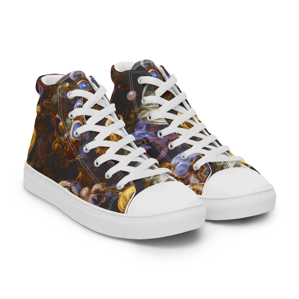 Bloemaert's Galaxy on Women's High Top Canvas Shoes — Right Front