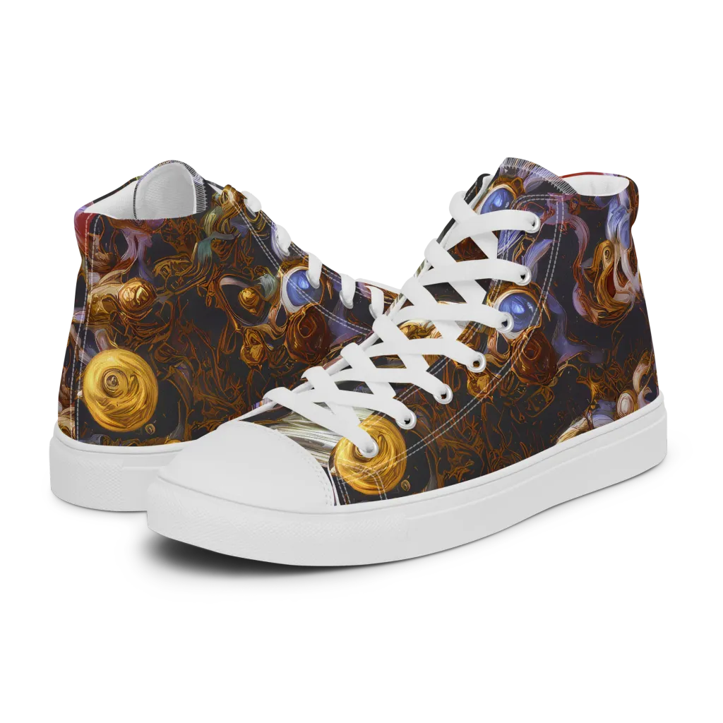 Bloemaert's Galaxy on Women's High Top Canvas Shoes — Left