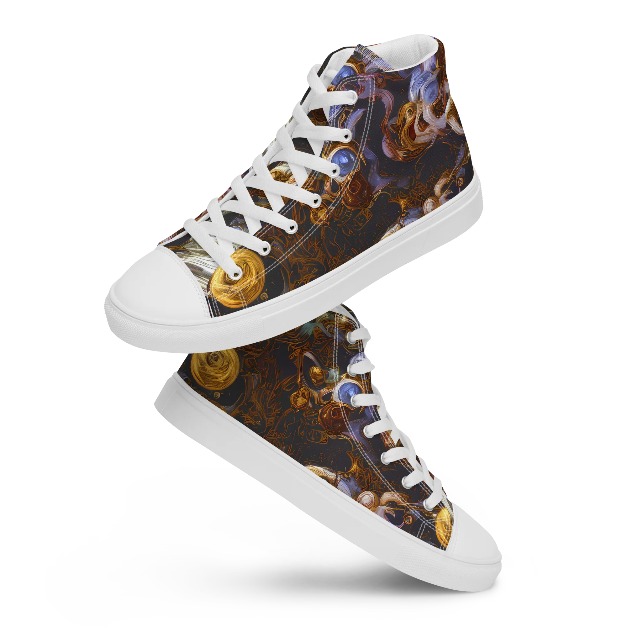 Bloemaert's Galaxy on Women's High Top Canvas Shoes — Front
