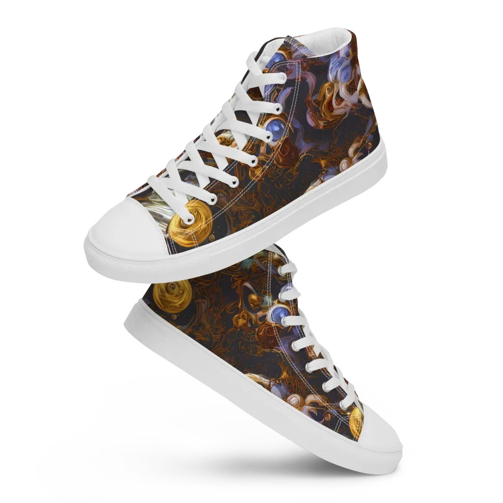 Bloemaert's Galaxy on Women's High Top Canvas Shoes — Front