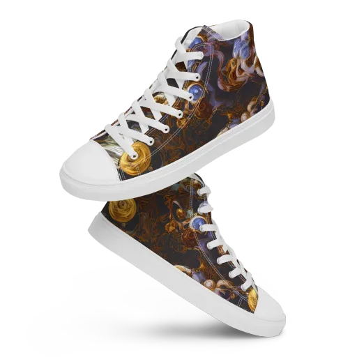 Bloemaert's Galaxy on a Women's High Top Canvas Shoes