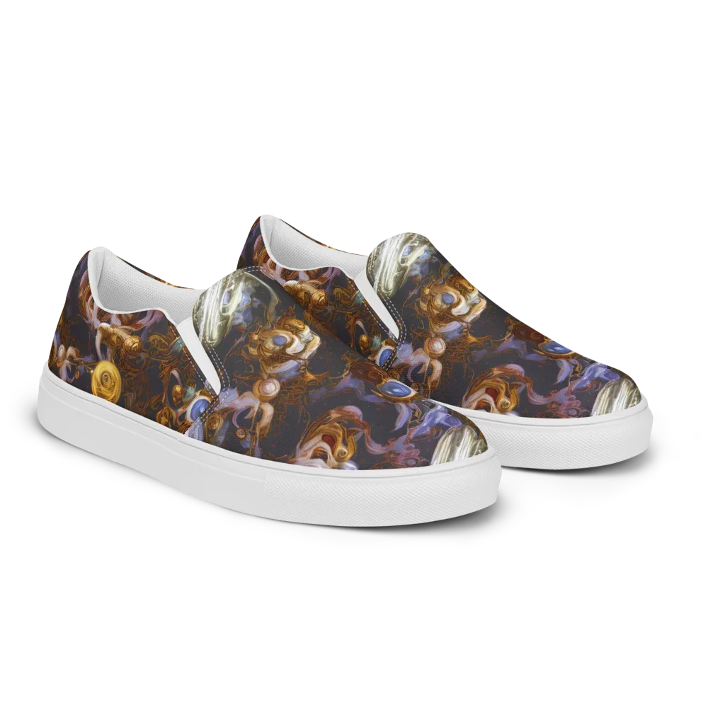 Bloemaert's Galaxy on Men's Slip-On Canvas Shoes — Right Front