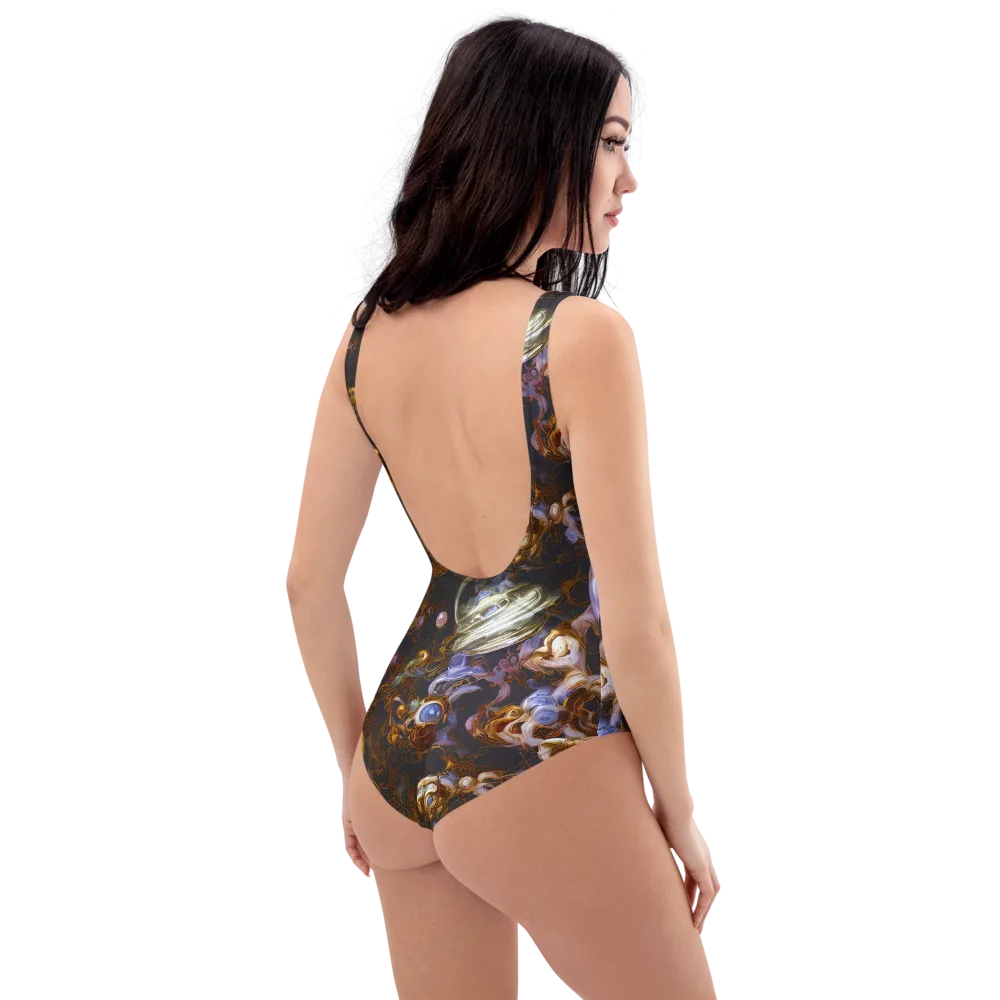 Bloemaert's Galaxy on One-Piece Swimsuit — Right Back