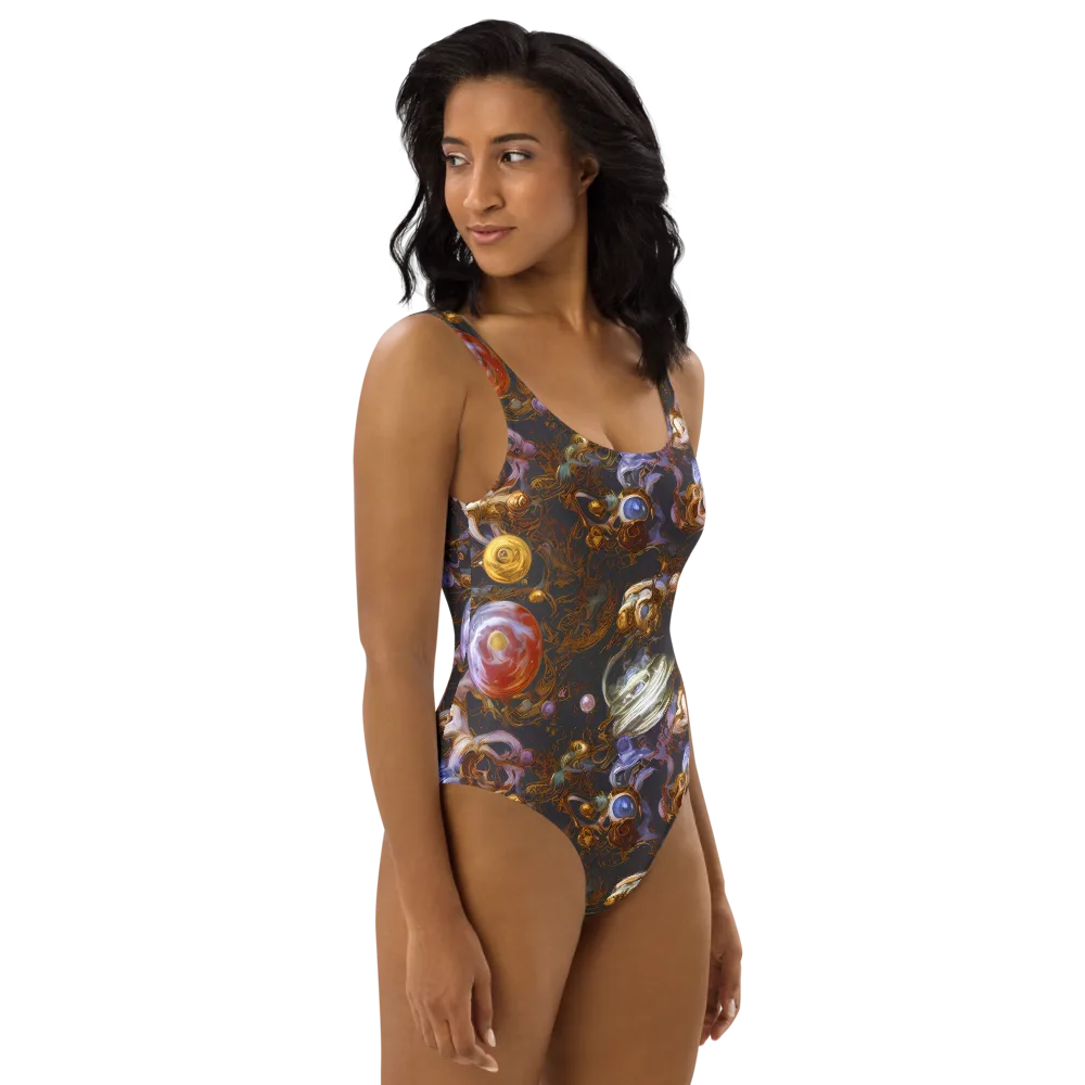 Bloemaert's Galaxy on One-Piece Swimsuit — Right