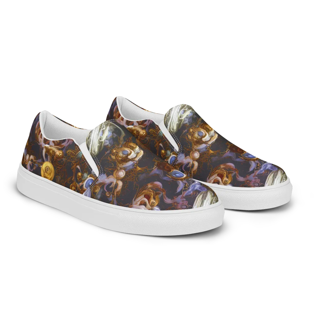 Bloemaert's Galaxy on Women's Slip-On Canvas Shoes — Right Front