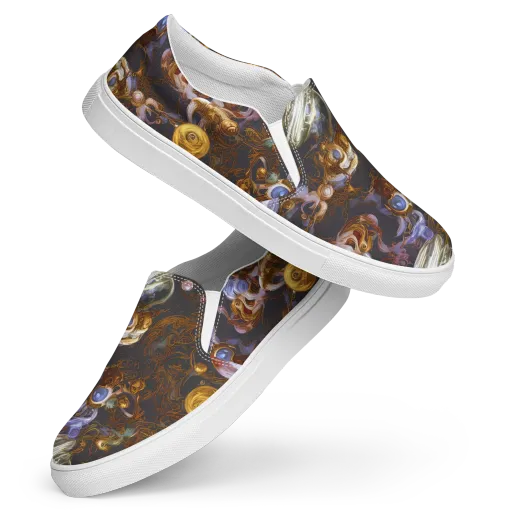 Bloemaert's Galaxy on a Women's Slip-On Canvas Shoes